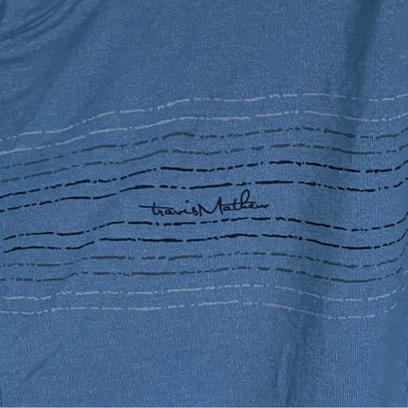 Travis Mathew HERITAGE STRETCH HALF ZIP PULLOVER HEATHER RIVIERA 47086 - Picture 11 of 12